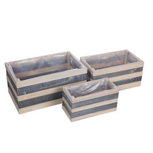 JARDINERA MADERA SET X3 15CM - Imagen 2