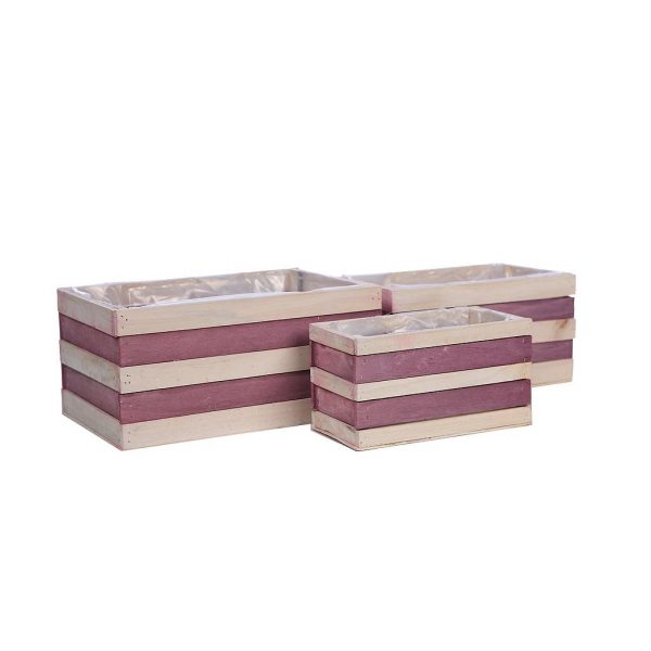 JARDINERA MADERA SET X3 15CM - Imagen 1