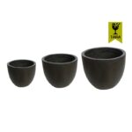 SET X 3 MACETEROS TERRAZO CON TARA  Ø65CM