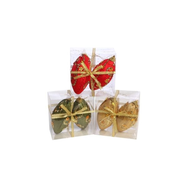 BOLAS DE NAVIDAD OVALADAS X2 - Imagen 1