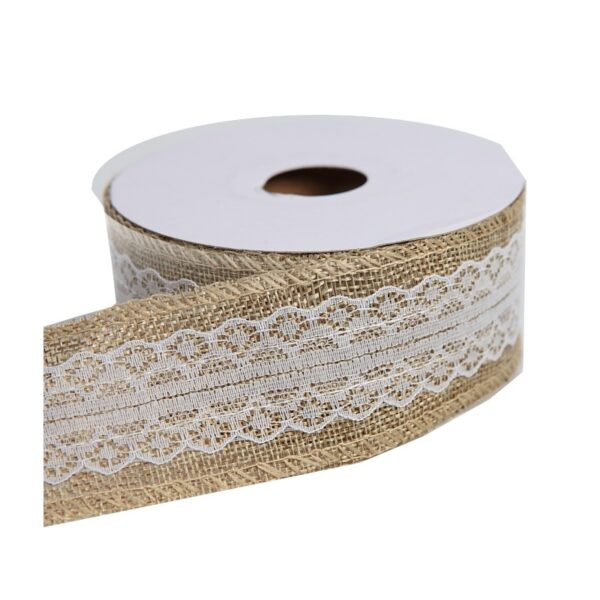 CINTA JUTE CON ENCAJE 4,5CM - Imagen 3