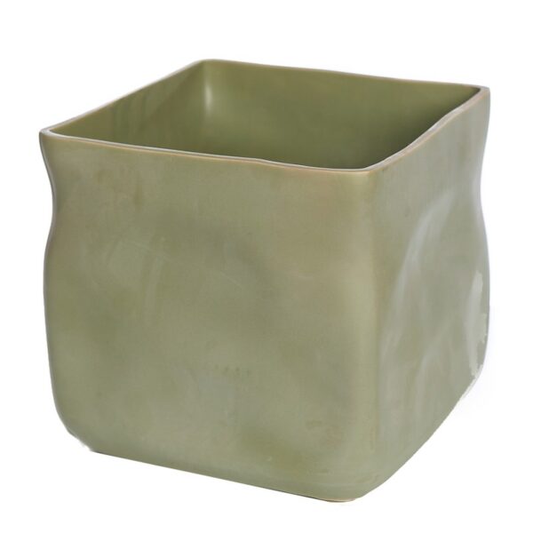 MACETERO CERAMICA CUBE V. 24X24CM - Imagen 1