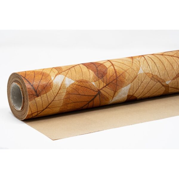1217_0 BOBINA PAPEL FIBRAS HOJAS OTOÑAL 75CM - Imagen 1