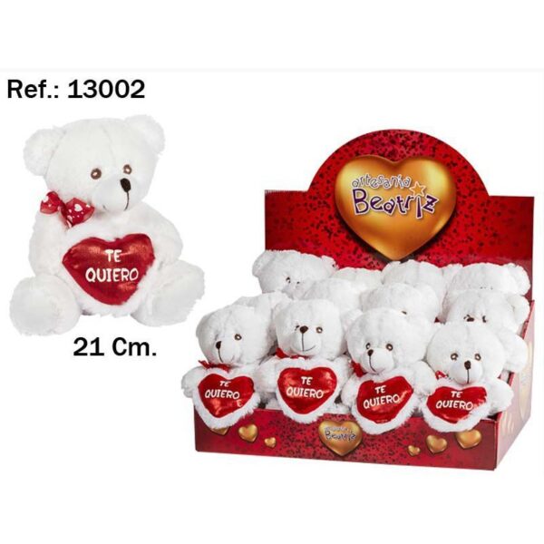 EXPOSITOR 12PCS OSOBLANCO CCORAZON 21CM - Imagen 1