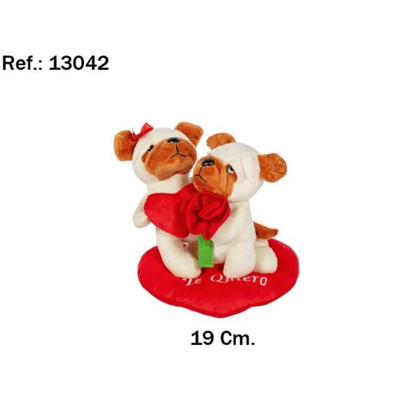 PELUCHE BULLDOG CORAZON 19CM - Imagen 1