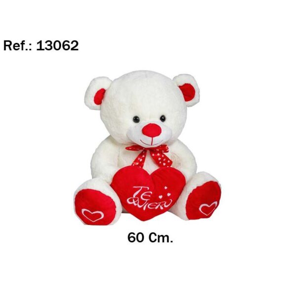 13062_0 PELUCHE OSO PIES ROJOS 60CM - Imagen 1