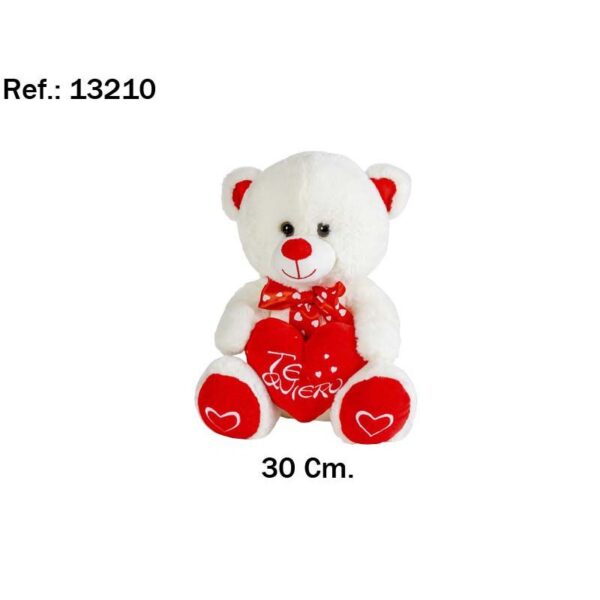 PELUCHE OSO CORAZON 30CM - Imagen 1