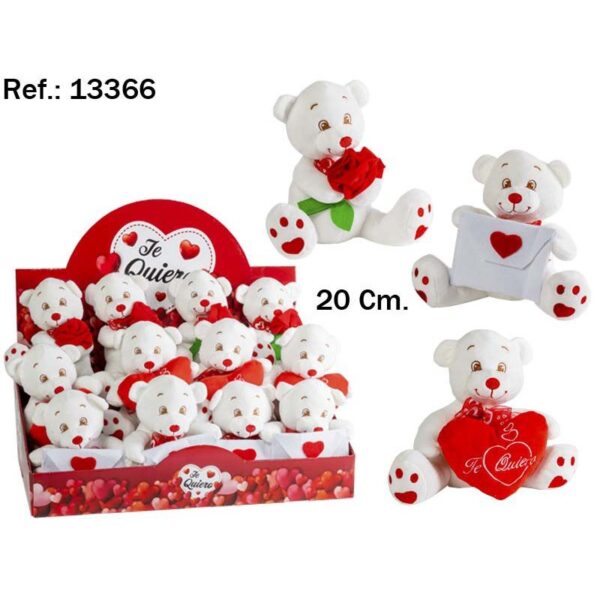 EXPOSITOR 12 PCS OSOS ENAMORADOS 20CM - Imagen 1