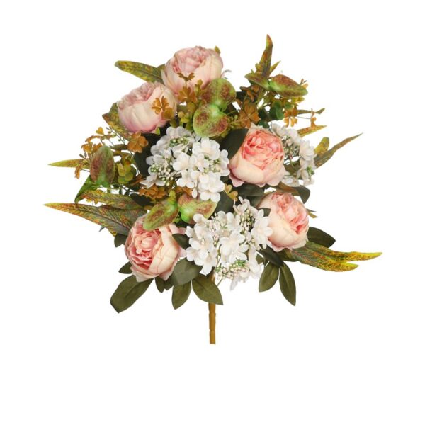 RAMO PEONIAS Y HORTENSIAS ARTIFICIAL 50CM - Imagen 3