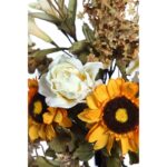 RAMO DE ROSAS Y GIRASOL OTOÑAL 60CM - Imagen 2