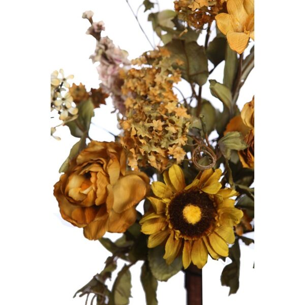 RAMO DE ROSAS Y GIRASOL OTOÑAL 60CM - Imagen 4