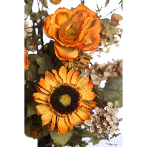 RAMO DE ROSAS Y GIRASOL OTOÑAL 60CM - Imagen 6