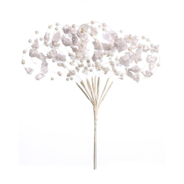 POMO PERLA FLOR ENGARZADA 18CM - Imagen 1