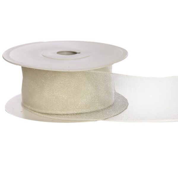 CINTA ORGANZA ALAMBRADA 40MM X 10M - Imagen 1