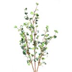 RAMA HOJAS FILO PLATEADO 129CM