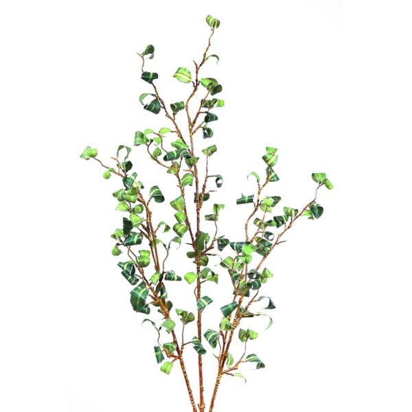 450628_0 RAMA HOJAS FILO PLATEADO 129CM - Imagen 1