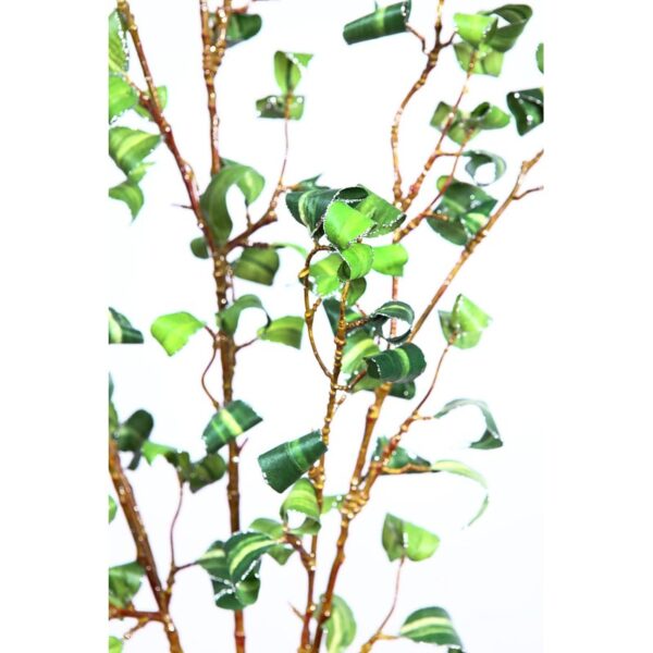 RAMA HOJAS FILO PLATEADO 129CM - Imagen 2