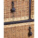 MUEBLE CAJONES ACERO Y MIMBRE 62CM - Imagen 3