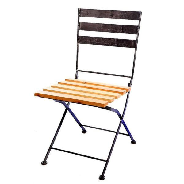 46029_0 SILLA ACERO Y MADERA 82CM - Imagen 1