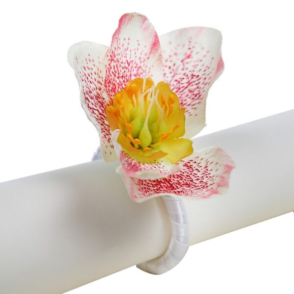 60371_0 SOPORTE PARA SERVILLETA ORQUIDEA ARTIFICIAL 9 CM - Imagen 1