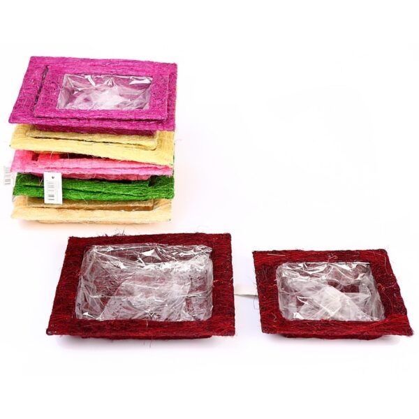 69043_0 PLATOS X 2 SISAL 20X20X3 CM, 25X25X3 CM - Imagen 1