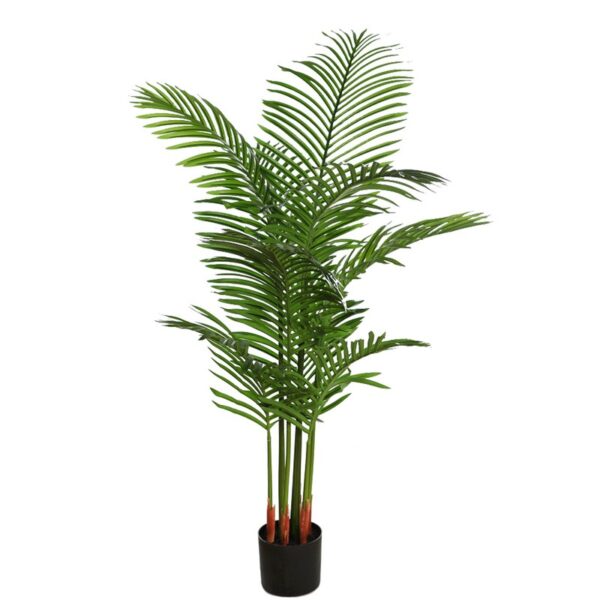 PALMERA ARTIFICIAL EN MACETA 130CM TACTO NATURAL - Imagen 1