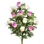 RAMO DE UNA CARA DE CAPULLOS ARTIFICIAL 50CM - Imagen 3