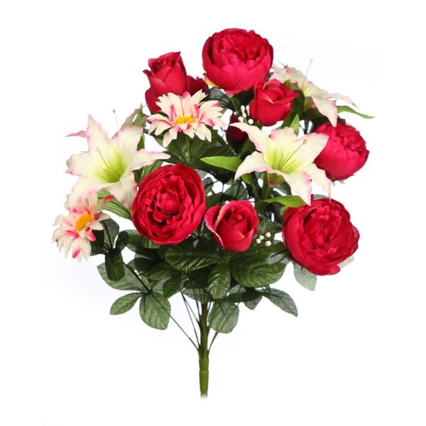 AD0198.07_0 RAMO PEONIA LILYS Y GERBERAS ARTIFICIAL 60CM - Imagen 1