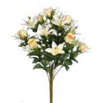 RAMO ROSAS Y LILIUMS ARTIFICIAL  52CM - Imagen 3