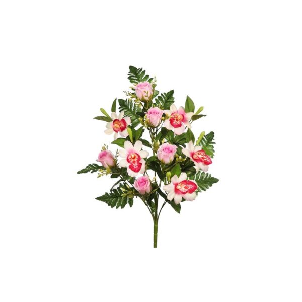 RAMO ROSAS Y ORQUIDEAS ARTIFICIAL - Imagen 1