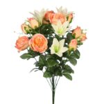 RAMO PEONIAS Y LILYS ARTIFICIAL - Imagen 3