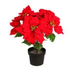 MACETA DE POINSETTIA ARTIFICIAL 48CM - Imagen 3