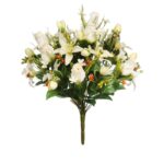 RAMO DE ROSAS Y ORQUIDEAS ARTIFICIAL 38CM