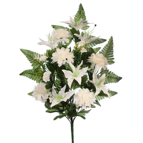 AD0620.01_0 BOUQUET DE UNA CARA ZINIAS Y LILYS 60CM - Imagen 1