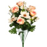 RAMO DE MAGNOLIAS Y ROSAS ARTIFICIAL 60CM - Imagen 5