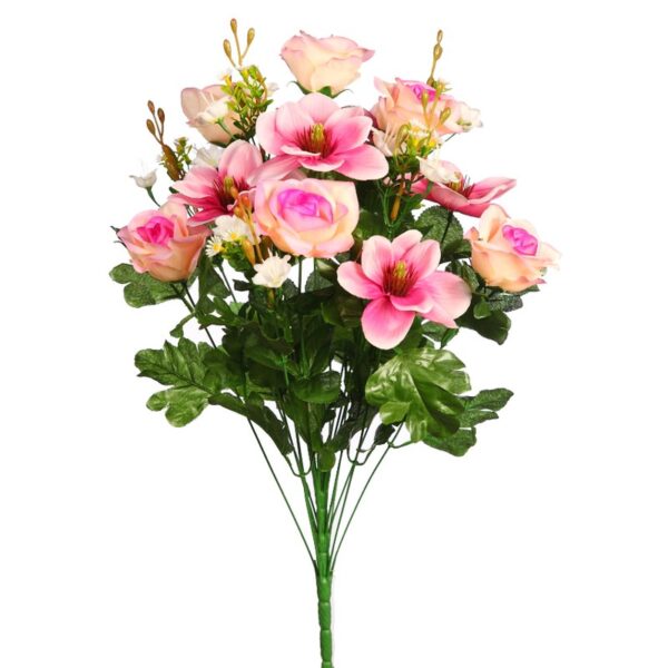 RAMO DE MAGNOLIAS Y ROSAS ARTIFICIAL 60CM - Imagen 7