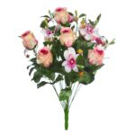 RAMO ROSAS Y ORQUIDEAS ARTIFICIAL 50CM - Imagen 7