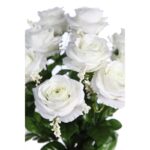 BOUQUET ROSAS Y GYPSOFILA ARTIFICIAL 55CM - Imagen 2