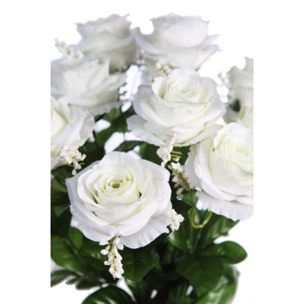 BOUQUET ROSAS Y GYPSOFILA ARTIFICIAL 55CM - Imagen 2