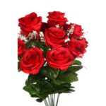 BOUQUET ROSAS Y GYPSOFILA ARTIFICIAL 55CM - Imagen 4