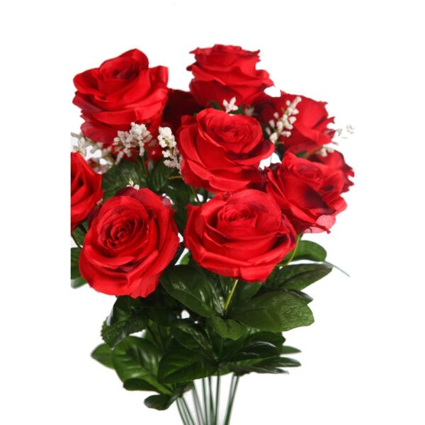 BOUQUET ROSAS Y GYPSOFILA ARTIFICIAL 55CM - Imagen 4