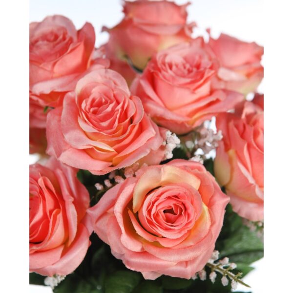 BOUQUET ROSAS Y GYPSOFILA ARTIFICIAL 55CM - Imagen 6