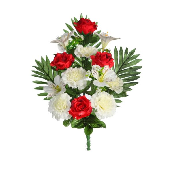 BOUQUET CLAVEL Y ASTROMELIAS ARTIFICIAL 55CM - Imagen 3