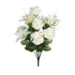 RAMO ROSA Y LILY ARTIFICIAL 48CM