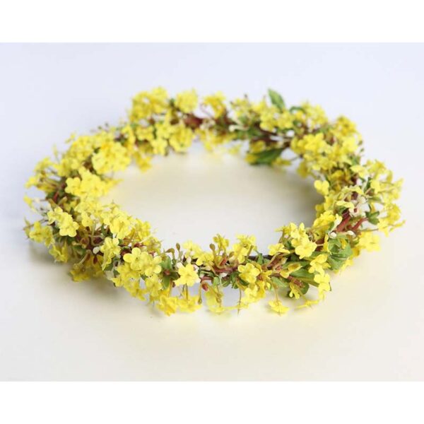 CORONA FLOR ARTIFICIAL NIÑA COMUNIÓN BODA Ø20CM - Imagen 3