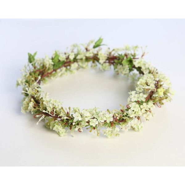 CORONA FLOR ARTIFICIAL NIÑA COMUNIÓN BODA ø20CM 51686C-5 CORONA FLOR ARTIFICIAL NIÑA COMUNIÓN BODA Ø20CM - Imagen 1