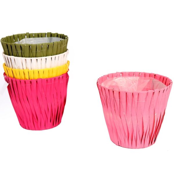 D150P_0 CESTA SURTIDA COLORES Ø19 CM, ALTO 18 CM - Imagen 1