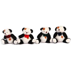SET DE 4 OSOS PANDA, ALTURA 7,5 CM VLT