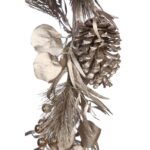 GUIRNALDA PINO Y PIÑAS PLATA ARTIFICIAL 170CM - Imagen 3