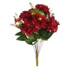 BOUQUET PEONIAS ARTIFICIAL 42CM - Imagen 5
